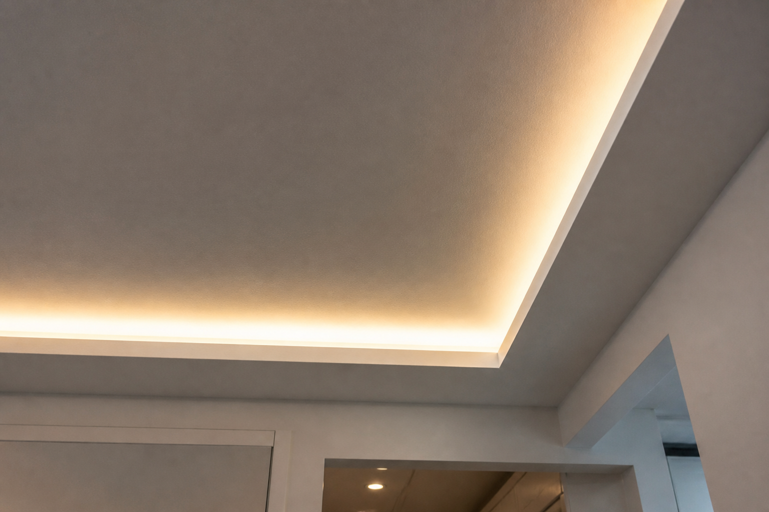 Recessed ceiling lighting detail